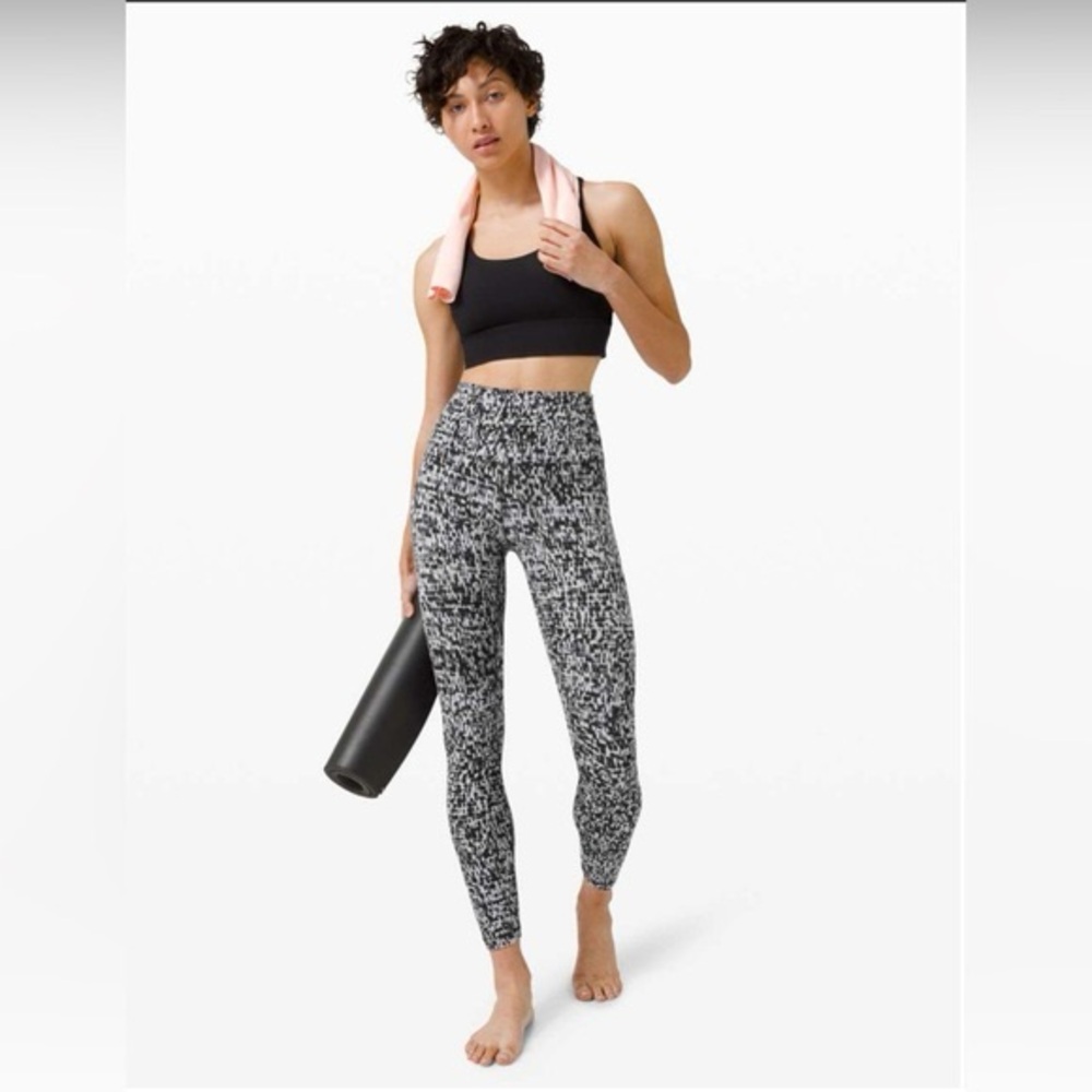 Lululemon Align Pant II 25"Urban Block Ice Grey Black Size 4 - Picture 10 of 12